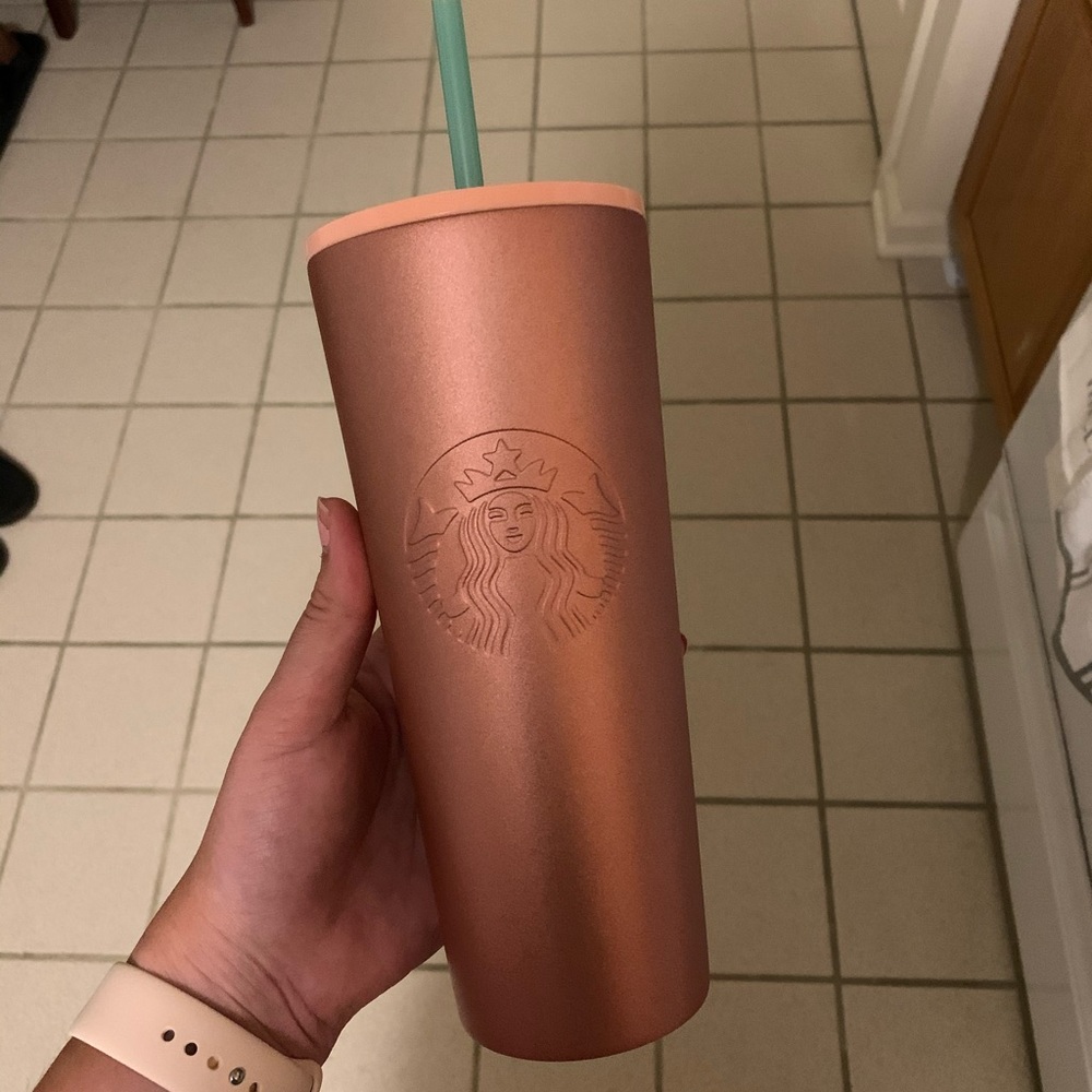 Starbucks Metal Pink Shimmer Tumbler